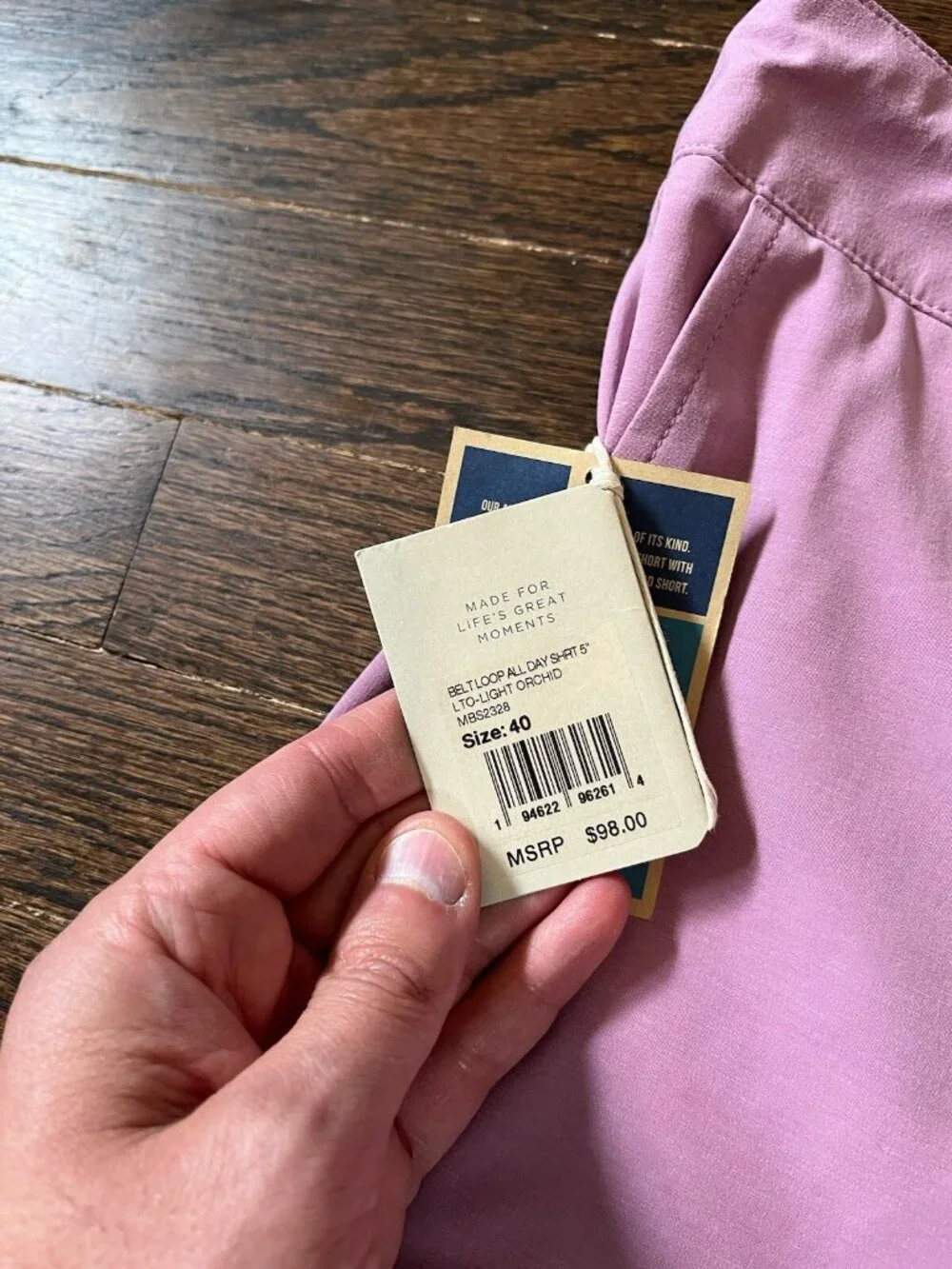 NWT FAHERTY $98 Men's All Day Shorts in Light Orchid Size 40 5